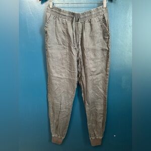 MAGASCHONI 100% Linen Jogger Pant EUC Size Small
